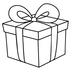 gift box with bow vector illustration