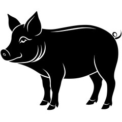 wild boar vinyl illustration