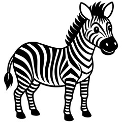 Fototapeta na wymiar zebra cartoon isolated on white