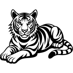 tiger cartoon isolated on white