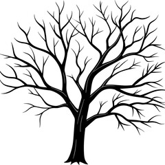 Obraz premium tree silhouette vector