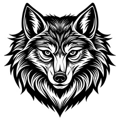 Fototapeta premium wolf head tattoo