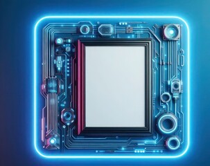 vertical frame mockup in modern minimalist interior with plant in trendy vase on wall background, Template for painting, photo or poster