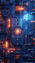 Fototapeta premium Representation of a technological futuristic