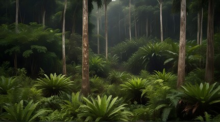 Vegetation Amazonas Regenwald Brasilien .Generative AI - obrazy, fototapety, plakaty