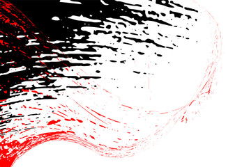 Strokes of black and red paint on a white background. Graffiti element. Design template for the design of banners, posters, booklets, covers, magazines. EPS 10