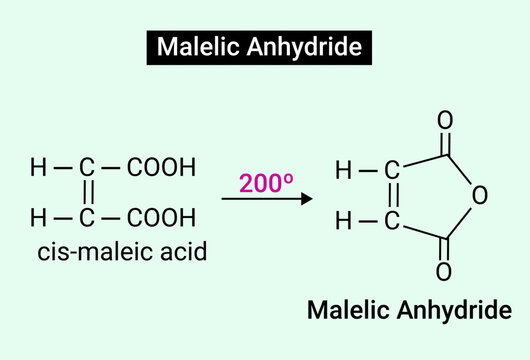 Chemical structure of Malelic Anhydride