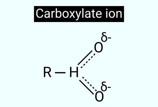 Chemical structure of Carboxylate ion