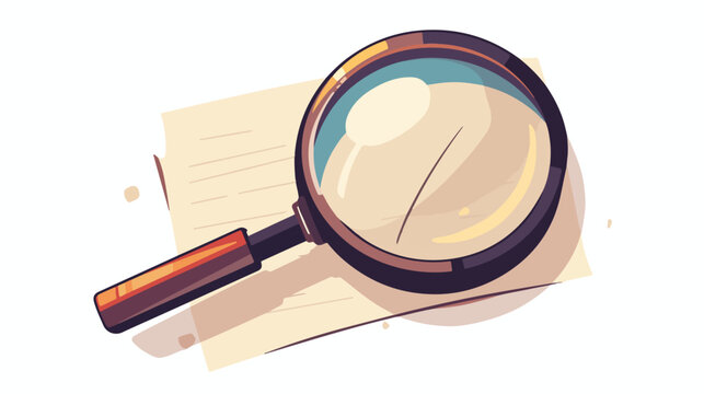 Magnifying glass icon vector image cucarron with wh