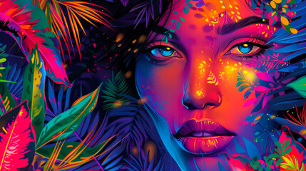 Eye-catching Digital Portrait of a Woman for Popup Advertising
