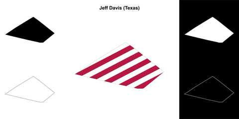 Jeff Davis County (Texas) outline map set