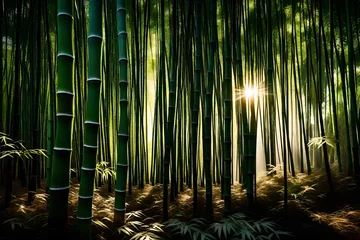 Foto auf Acrylglas Antireflex bamboo forest in the morning © Momina