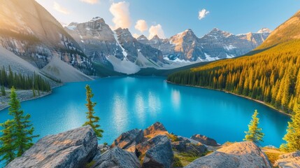 Moraine Lake, Banff National Park, Canada - obrazy, fototapety, plakaty