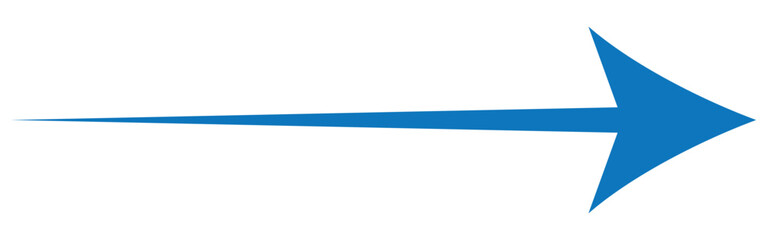 Straight line with point on start and arrow on finish. Symbol of direction, aim, target, path, easy challenge, fast way, ideal plan isolated on white background. Vector graphic illustration