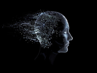 human robot, artificial intelligence, business intelligence, scientific symbols and laboratory equipment, neural networks, science fiction,  technology and anatomy,