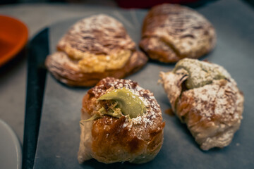Italian pastries in a traditional bakery