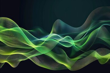 Green wave curve abstract presentation background - Powered by Adobe