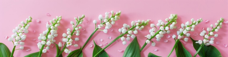 lilies of the valley flowers background.
