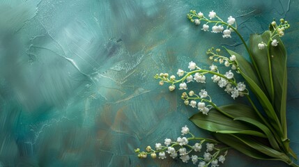 lilies of the valley flowers background.