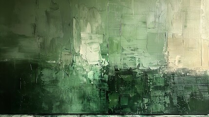 Green paint on the wall