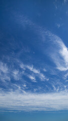 Blue sky cirrus clouds. - 781573113