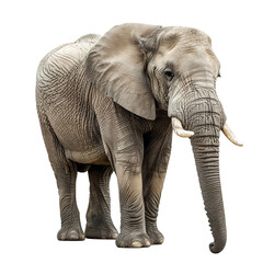 éléphant roi de la jungle, avec ses défenses gris super - obrazy, fototapety, plakaty