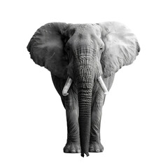 éléphant roi de la jungle, avec ses défenses gris super - obrazy, fototapety, plakaty
