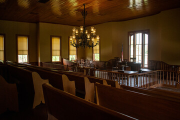 19th century courthouse courtroom antique furniture