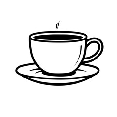 coffee, cup, drink, tea, cafe, hot, mug, vector, espresso, white, beverage, breakfast, illustration, icon, saucer, isolated, cappuccino, black, caffeine, steam, symbol, brown, restaurant, mocha, choco