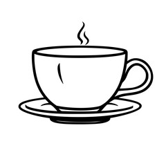 coffee, cup, drink, tea, cafe, hot, mug, vector, espresso, white, beverage, breakfast, illustration, icon, saucer, isolated, cappuccino, black, caffeine, steam, symbol, brown, restaurant, mocha, choco