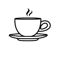 coffee, cup, drink, tea, cafe, hot, mug, vector, espresso, white, beverage, breakfast, illustration, icon, saucer, isolated, cappuccino, black, caffeine, steam, symbol, brown, restaurant, mocha, choco