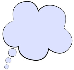 Lavender thought bubble