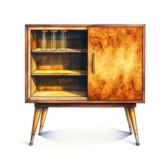Bar cabinet amber
