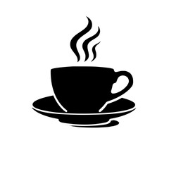 coffee, cup, drink, tea, cafe, hot, mug, vector, espresso, white, beverage, breakfast, illustration, icon, saucer, isolated, cappuccino, black, caffeine, steam, symbol, brown, restaurant, mocha, choco