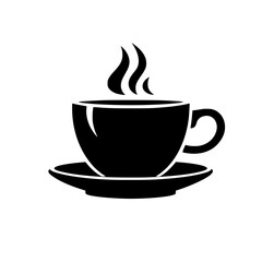 coffee, cup, drink, tea, cafe, hot, mug, vector, espresso, white, beverage, breakfast, illustration, icon, saucer, isolated, cappuccino, black, caffeine, steam, symbol, brown, restaurant, mocha, choco