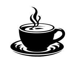 coffee, cup, drink, tea, cafe, hot, mug, vector, espresso, white, beverage, breakfast, illustration, icon, saucer, isolated, cappuccino, black, caffeine, steam, symbol, brown, restaurant, mocha, choco