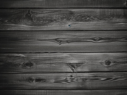 Black and white photo presents an abstract wooden wall background