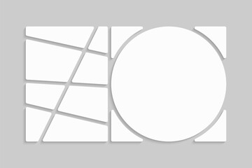 Template collage of nine frames, images, photo