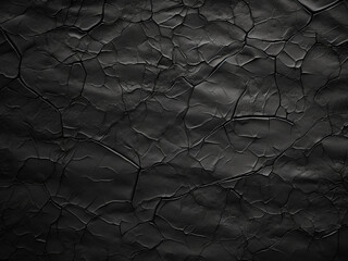 Evident scratches and cracks define the texture of the black resin wall