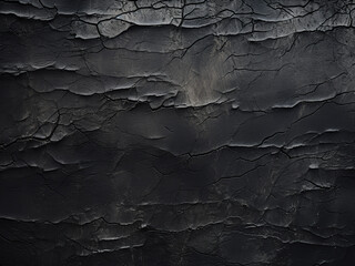 A textured black resin wall exhibits visible scratches and cracks - obrazy, fototapety, plakaty