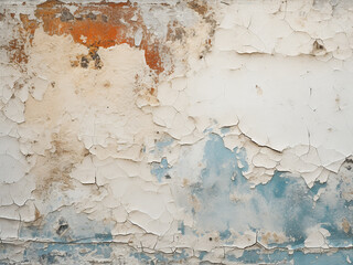Fototapeta premium Background depicts corroded surface with peeling white paint