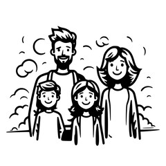 cartoon, family, boy, child, children, vector, kid, illustration, people, woman, kids, hair, baby, face, love, drawing, mother, father, fun, design, childhood, smile, son, set, smiling, playing, art, 