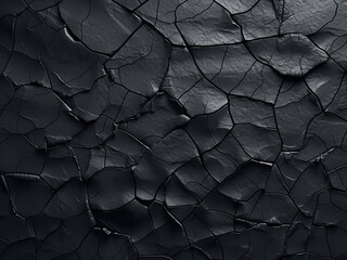 Dark grey texture with cracks representing dryness and sustainability matters - obrazy, fototapety, plakaty