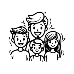 cartoon, family, boy, child, children, vector, kid, illustration, people, woman, kids, hair, baby, face, love, drawing, mother, father, fun, design, childhood, smile, son, set, smiling, playing, art, 