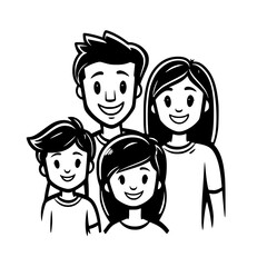 cartoon, family, boy, child, children, vector, kid, illustration, people, woman, kids, hair, baby, face, love, drawing, mother, father, fun, design, childhood, smile, son, set, smiling, playing, art, 