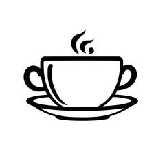 coffee, cup, drink, tea, cafe, hot, mug, vector, espresso, white, beverage, breakfast, illustration, icon, saucer, isolated, cappuccino, black, caffeine, steam, symbol, brown, restaurant, mocha, choco