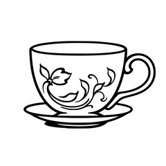 cup, coffee, white, isolated, drink, mug, saucer, empty, tea, cafe, beverage, espresso, breakfast, object, ceramic, plate, nobody, porcelain, coffee cup, single, china, dishware, ceramics, hot, cappuc