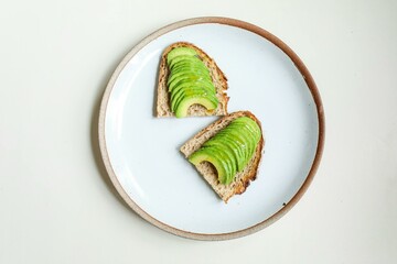 avocado slices on a plate