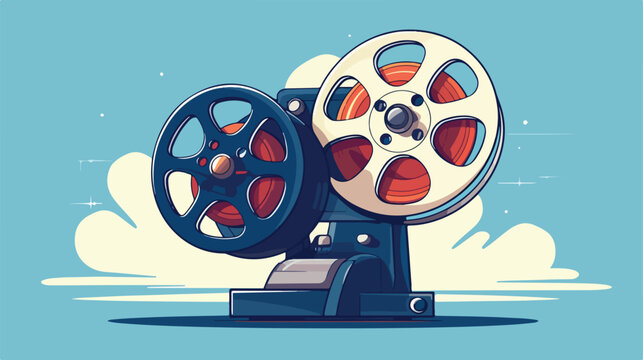 Movie icon design 2d flat cartoon vactor illustrati