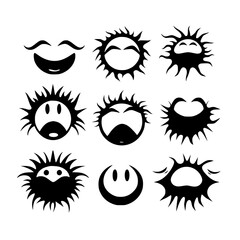 Smiley face svg, smiley svg, drippy smiley svg, melting smiley svg, checkered smiley svg, happy face svg, emoji svg, trendy svg png cut file, Cricut Emoji Svg Files, Emoji SVG Collection, Emoji Clipar